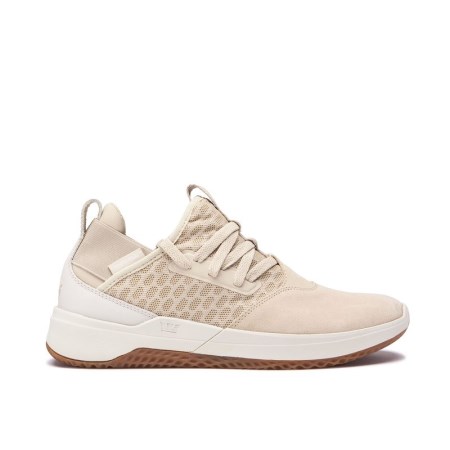 Supra Titanium Mens Low Tops Shoes Beige UK 93ZOH